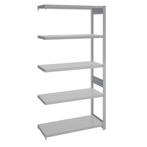 [044207] Módulo adicional de estantería industrial con 5 estantes de carga 300 kg - Dim.: 1008x424x2000h mm - Galvanizado
