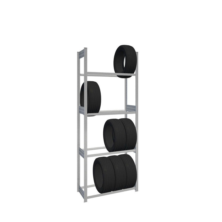 [044246] Estantería para neumáticos con 4 estantes - Dim.: 1058x524x2500h mm - Galvanizado