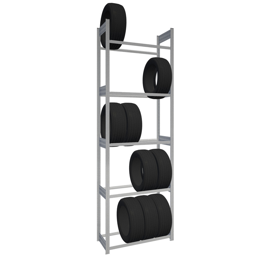 [044249] Estantería para neumáticos con 5 estantes - Dim.: 1058x524x3000h mm - Galvanizado