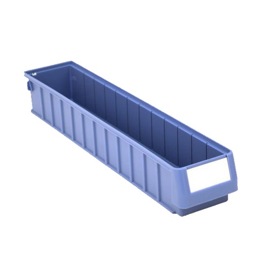 [044283] Caja plástica para el almacenamiento en estantería serie Regalbox RK - Dim.: 600x117x90h mm - azul