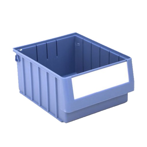 [044288] Caja plástica para el almacenamiento en estantería serie Regalbox RK - Dim.: 300x234x140h mm - azul