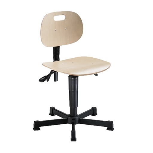 [044433] Silla para taller de madera regulable en altura e inclinación - Altura asiento.: 410 / 550h mm - Haya