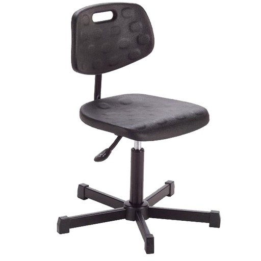 [044485] Silla para taller de poliuretano regulable en altura - Altura asiento.: 430 / 570h mm - Poliuretano negro
