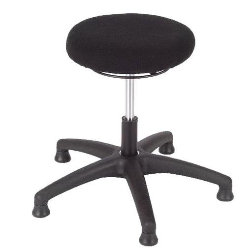 [044533] Taburete para taller de tela regulable en altura - Altura asiento.: 450 / 580h mm - Tapizado negro