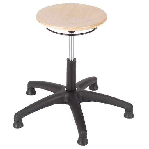 [044535] Taburete para taller de madera regulable en altura - Altura asiento.: 390 / 520h mm - Haya