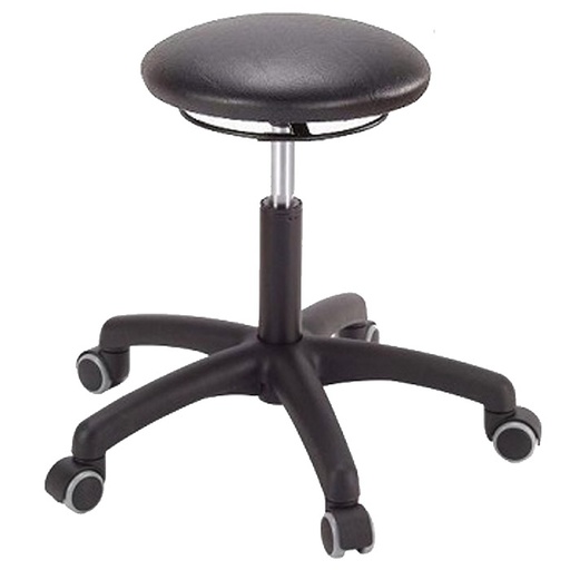 [044539] Taburete para taller de pvc regulable en altura con ruedas - Altura asiento.: 470 / 600h mm - Tapizado polipiel pvc