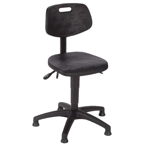 [044701] Silla para taller de poliuretano regulable en altura - Altura asiento.: 470 / 610h mm - Poliuretano negro