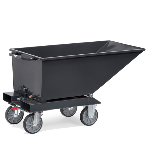 [044807] Contenedor basculante manual para virutas con grifo - Dim.: 1359x713x780h mm - Gris ral 7016