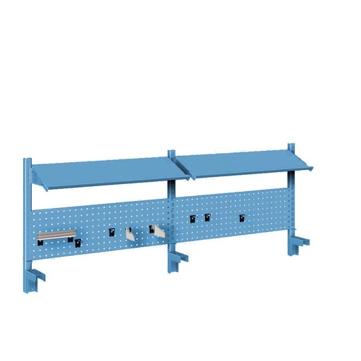 [044938] Panel vertical para banco de trabajo - Dim.: 2500x631h mm - Azul ral 5012