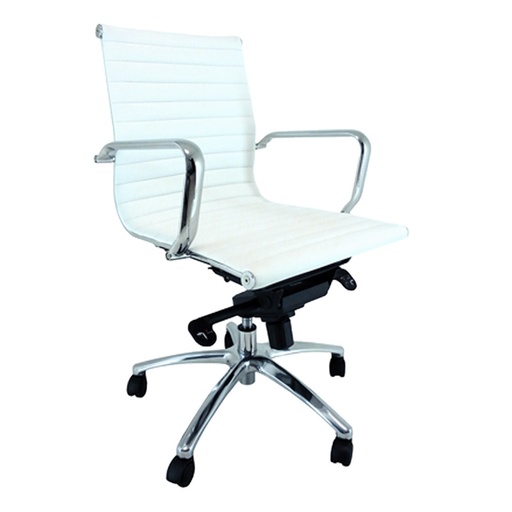 [045053] Sillón gerencia de nappel blanco respaldo bajo - Dim.: 560x530x960h mm - Blanco