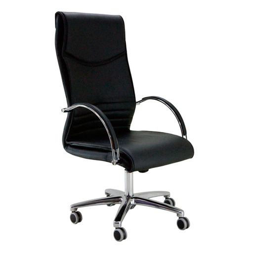 [045062] Sillón gerencia de piel ecológica - Dim.: 600x580x1260h mm - Negro