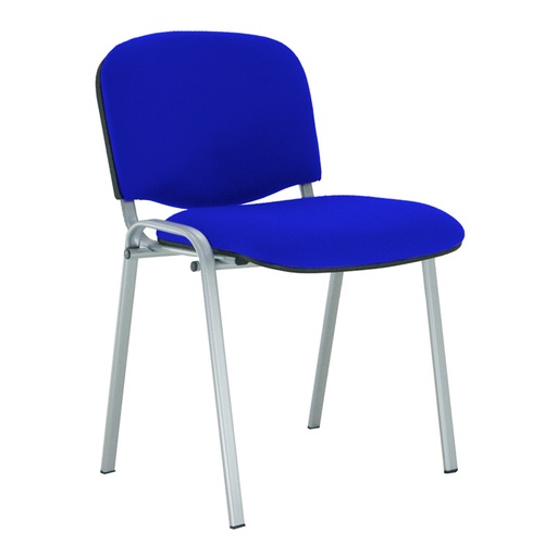 [045161] Silla de acero gris sin brazos, con asiento y respaldo tapizados - Dim.: 500x560x810h mm - Azul