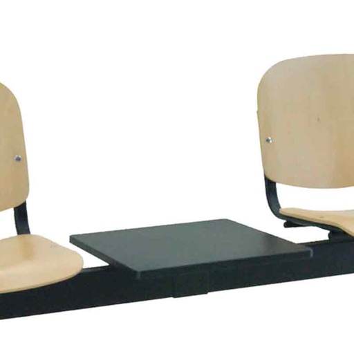 [045207] Estante para Banqueta de colectividades negro - Dim.: 400x400x12h mm - Madera de haya lacada en negro.