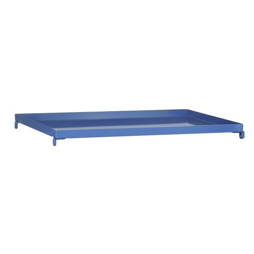 [045598] Bandeja adicional metálica con rebordes de 40 mm para carro - Dim. 850x500x40h mm - Azul ral 5007