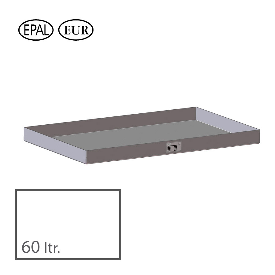 [045663] Cubeta colectora norma Europa 60 l - Dim.: 1200x800x100h mm - acero galvanizado