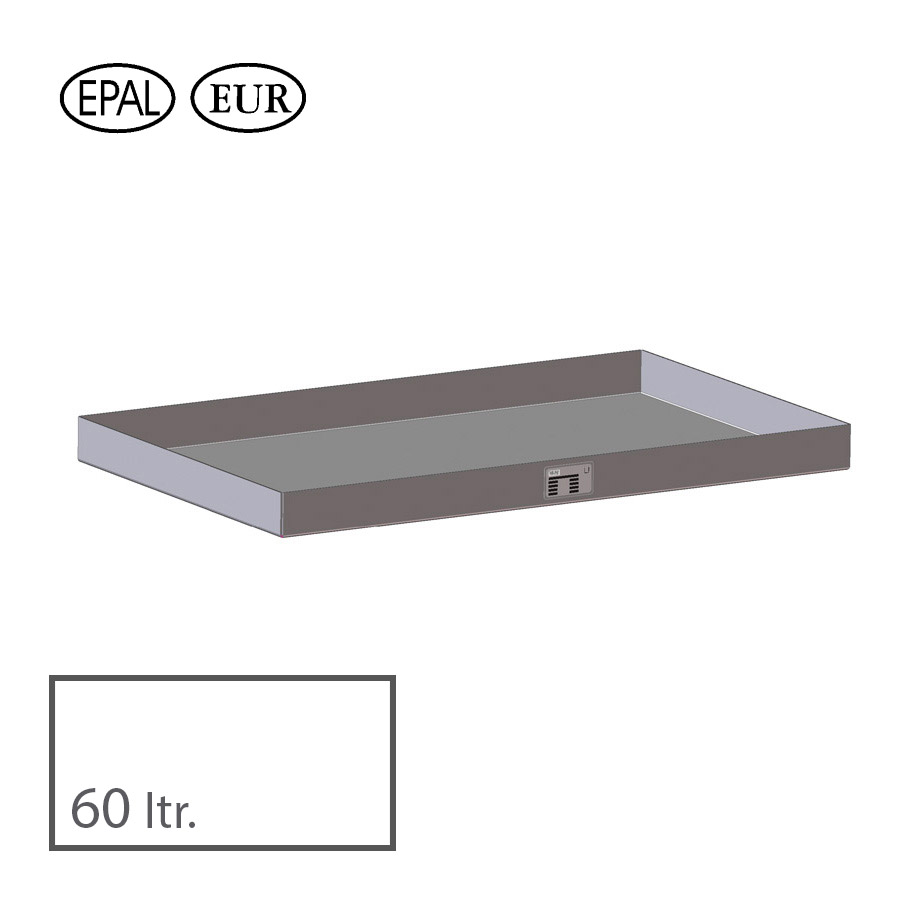 [045665] Cubeta colectora norma Europa 60 l - Dim.: 1200x600x120h mm - acero galvanizado