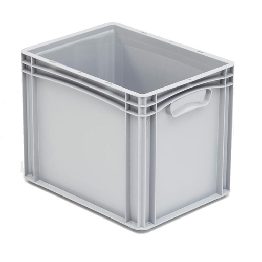 [045683] Caja plástica para transporte serie Basicline con paredes lisas y asas cerradas - Dim.: 400x300x320h mm - Gris claro