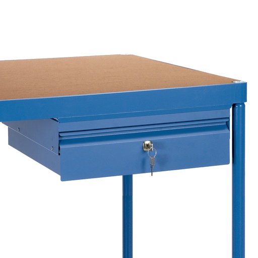 [045740] Cajonera metálica con 1 cajón extraíble de altura 100h mm - Dim.: 410x475x105h mm - Azul ral 5007
