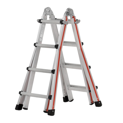 [045851] Escalera manual telescópica para uso experto con 10 peldaños - Dim. plegada: 550x200x1000h mm - Aluminio