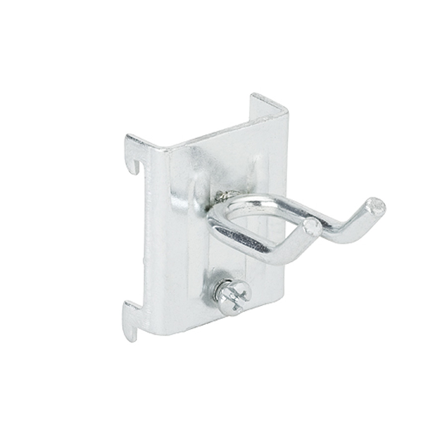 [045878] Pack de 5 ganchos dobles porta herramientas para panel perforado - Dim.: Ø5x64 mm - Acero cincado