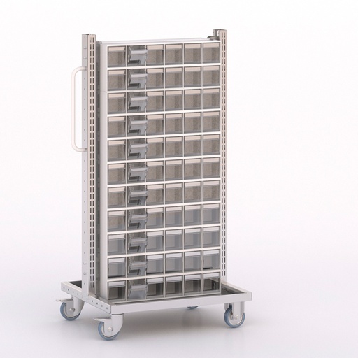 [045894] Carro modular serie Unibox con 22 cajones - Dim.: 730x613x1365h mm - Gris ral 7035