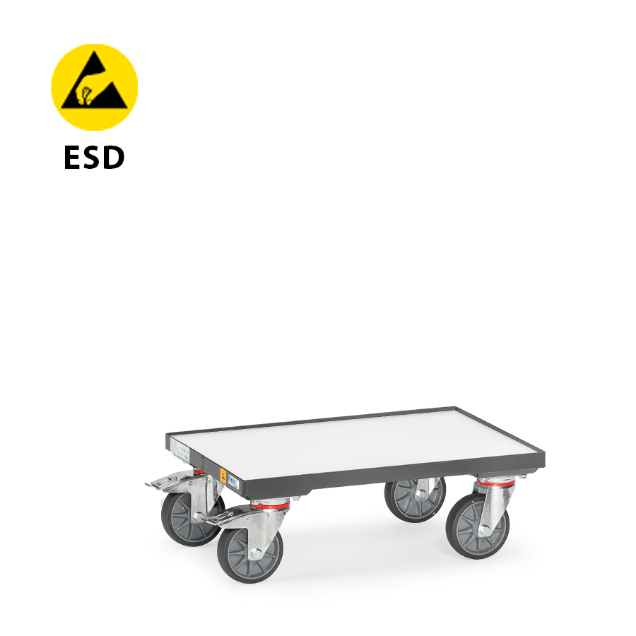 [046085] Base rodante para cajas ESD - Dim. plataforma 605 x 405 mm - Gris oscuro ral 7016