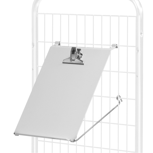 [046110] Porta-documentos con pinza inclinado para carro de preparación de pedidos - Gris ral 7035