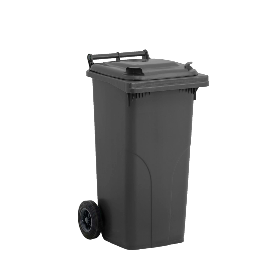 [046405] Basurera plástica para la recogida de residuos sólidos de 120 litros - Dim.: 530x480x950h mm - polietileno gris oscuro