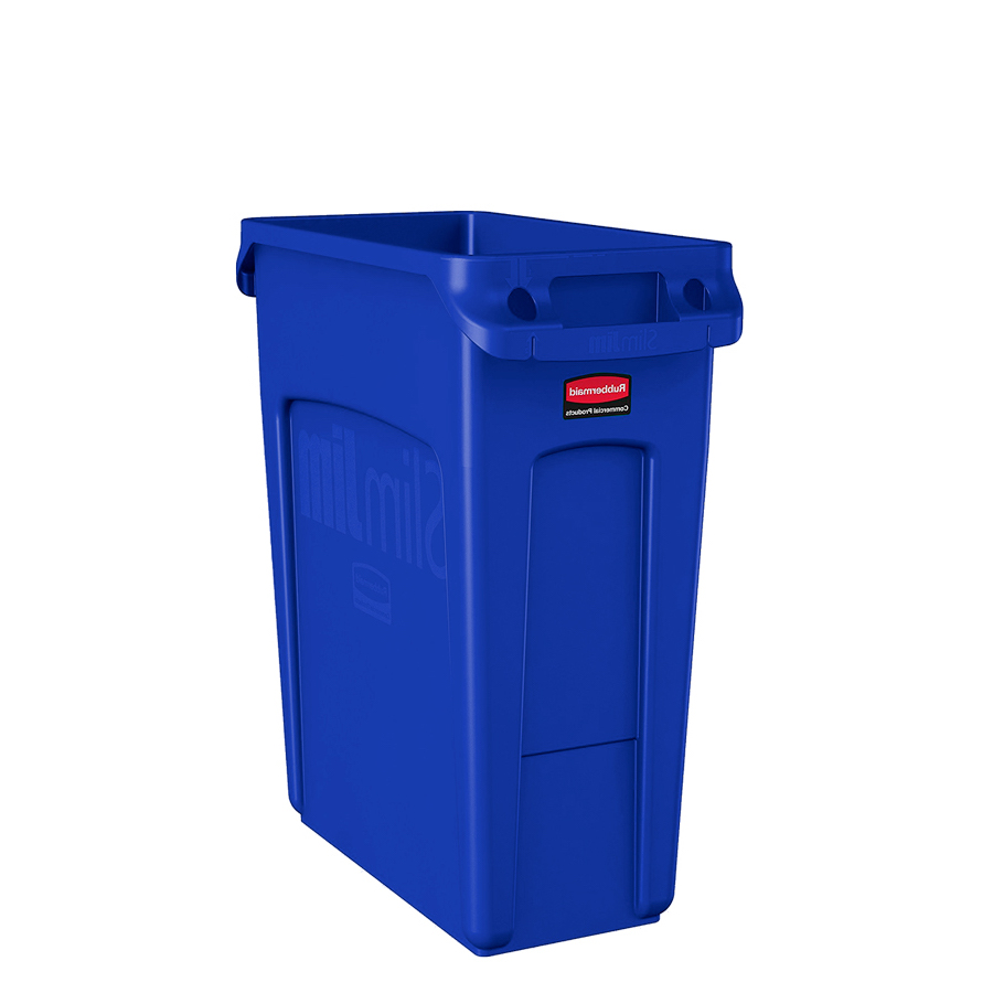 [046435] Contenedor plástico Slim Jim® de 60 lts. para la recogida de residuos - Dim.: 558x279x635h mm - Azul