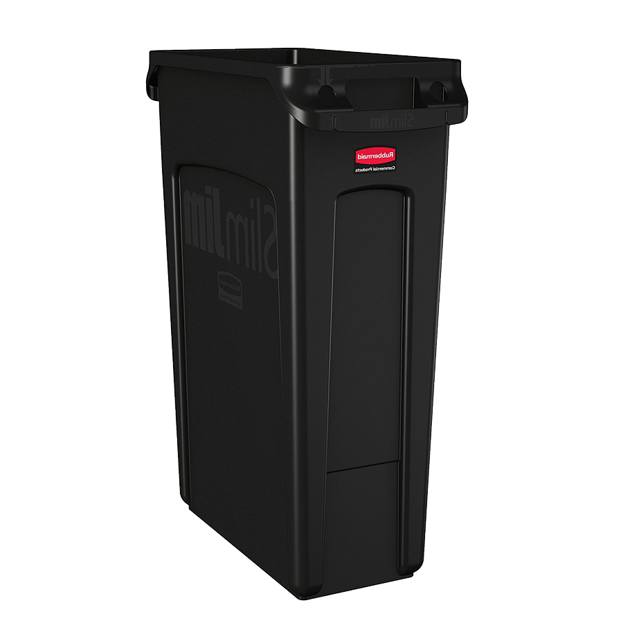 [046438] Contenedor plástico Slim Jim® de 87 lts. para la recogida de residuos - Dim.: 558x279x762h mm - Negro