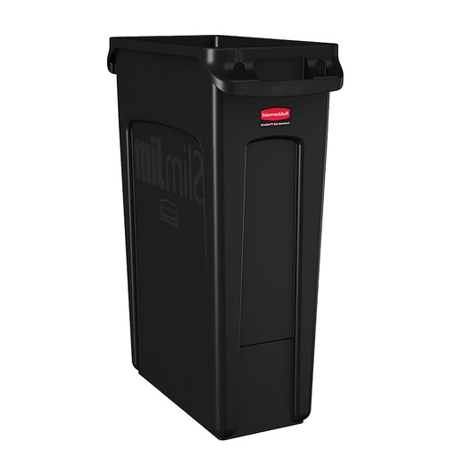 [046438] Contenedor plástico Slim Jim® de 87 lts. para la recogida de residuos - Dim.: 558x279x762h mm - Negro