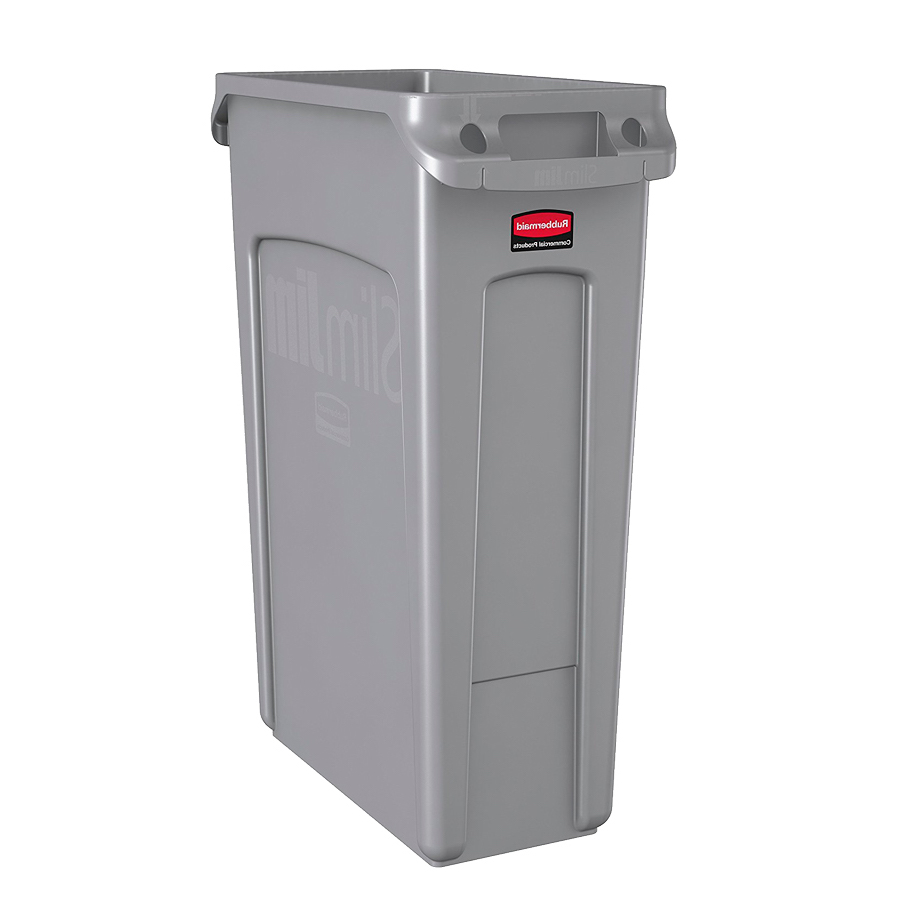 [046439] Contenedor plástico Slim Jim® de 87 lts. para la recogida de residuos - Dim.: 558x279x762h mm - Gris
