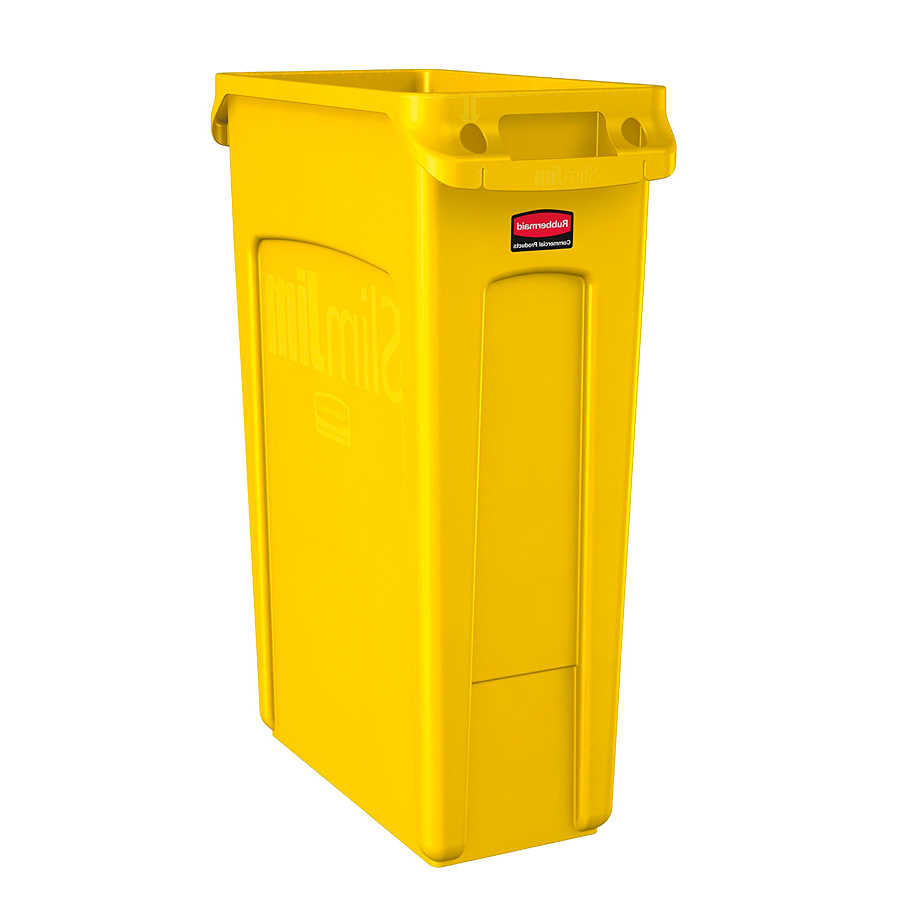 [046443] Contenedor plástico Slim Jim® de 87 lts. para la recogida de residuos - Dim.: 558x279x762h mm - Amarillo