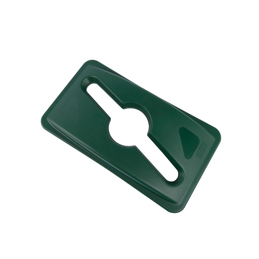 [046455] Tapa plástica para basurera Slim Jim® con 1 ranura y agujero - Dim.: 518x290x127h mm - Verde