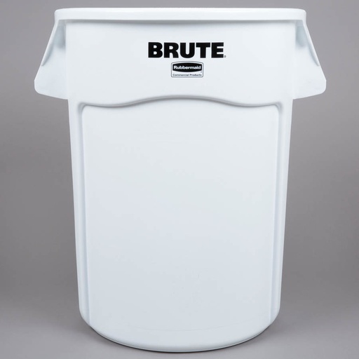 [046484] Contenedor plástico BRUTE de 166,5 lts. para recogida de basuras - Dim.: Ø 610x800h mm - Blanco