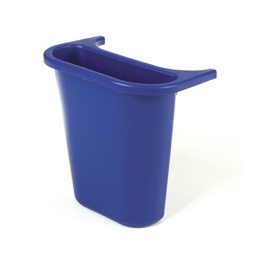 [046501] Papelera auxiliar de plástico negro 4,5 lts. para la recogida selectiva de residuos - Dim.: 265x120x295h mm - Azul