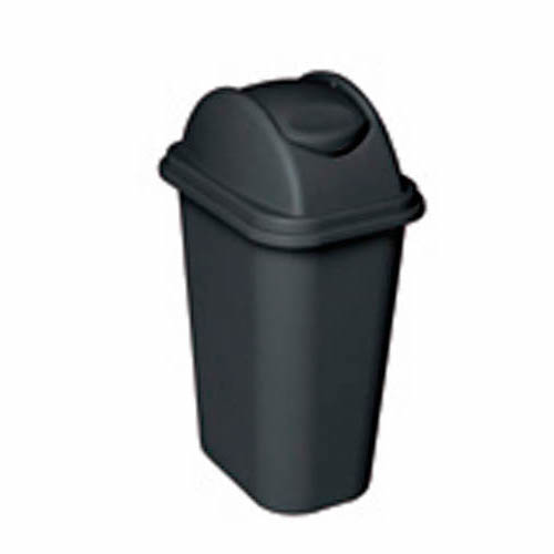 [046511] Papelera de plástico con tapa basculante de 35 lts. - Dim.: 399x292x660h mm - Gris oscuro