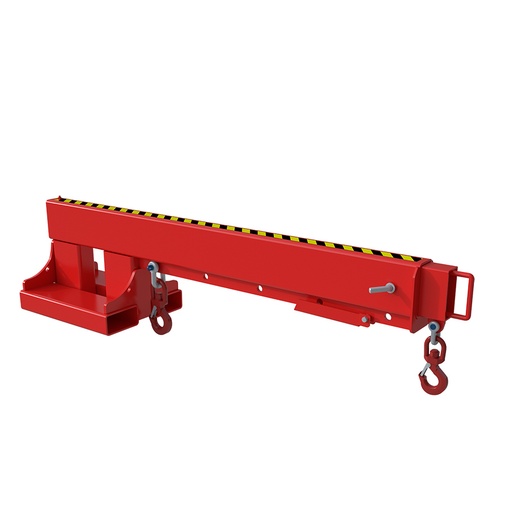 [046844] Brazo con gancho para carga y elevación mediante pinzas de carretilla - Dim.: 2160x500x520h mm - Acero pintado