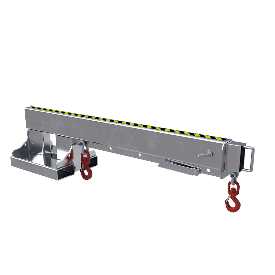 [046845] Brazo con gancho para carga y elevación mediante pinzas de carretilla - Dim.: 2160x500x525h mm - Galvanizado