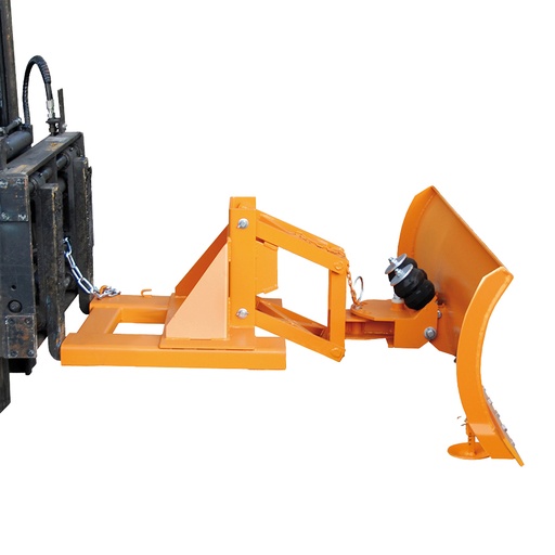 [047100] Pala quitanieves auto nivelada con labio de acero para carretilla elevadora - Dim. pala: 2400x620h mm - Naranja ral 2000