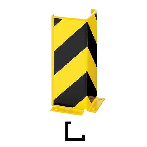 [047425] Protección metálica en L para puntal de bastidor de estantería - Dim.: 165x165x400h mm - amarillo ral 1003