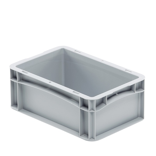 [047478] Caja plástica para transporte serie Basicline con paredes lisas y asas cerradas - Dim.: 300x200x120h mm - Gris claro