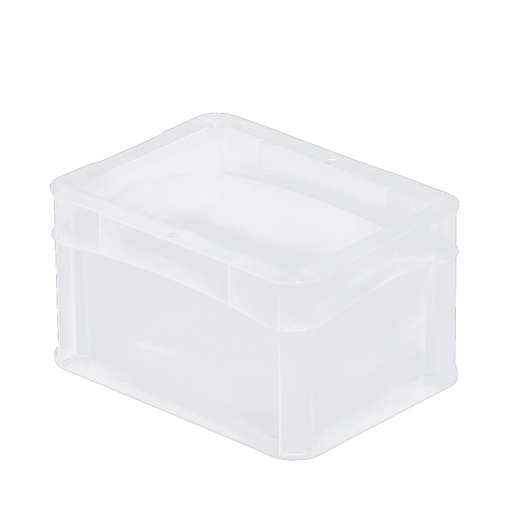 [047482] Caja de plástico transparente con paredes lisas y asas cerradas - Dim.: 200x150x120h mm - Translúcido