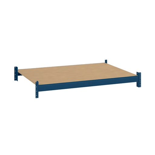 [047512] Estante metálico para estantería de media carga con paneles de madera aglomerada - Dim.: 1350x1100x67h mm - azul ral 5010