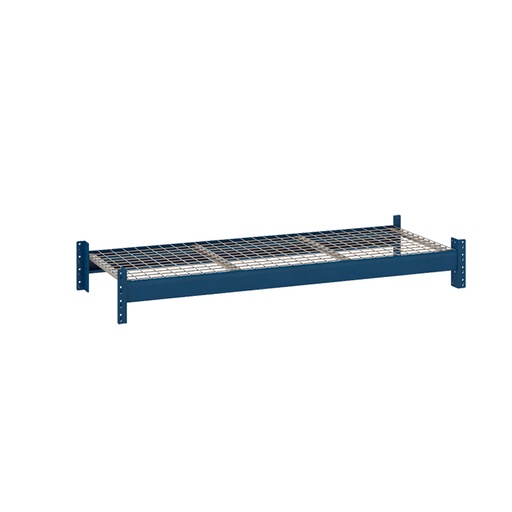[047516] Estante metálico para estantería de media carga con paneles de rejilla metálica - Dim.: 1350x600x67h mm - azul ral 5010