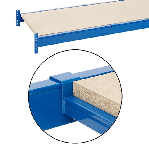 [047544] Panel de madera aglomerada con refuerzos para estantería de paletización - Dim.: 3300x1100x38h mm