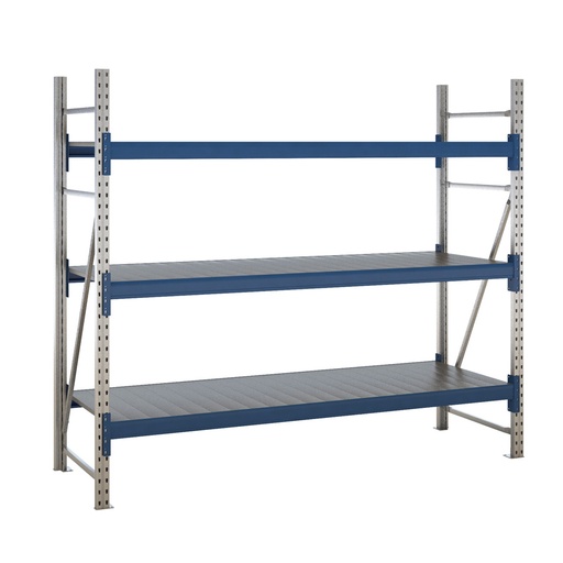 [047592] Estantería metálica modular de media carga con 3 estantes de chapa de acero - Dim.: 2320x800x2000h mm