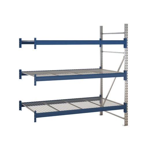[047695] Estantería metálica adicional de media carga con 3 estantes de rejilla de acero - Dim.: 1860x1100x2000h mm