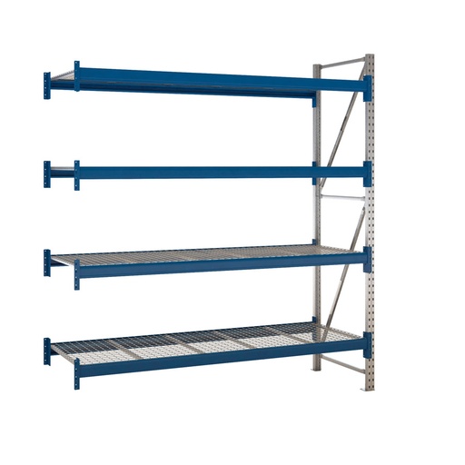 [047716] Estantería metálica adicional de media carga con 4 estantes de rejilla de acero - Dim.: 2260x800x2500h mm