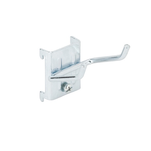 [047823] Pack de 5 ganchos dobles porta herramientas para panel perforado - Dim.: Ø5x60x50 mm - Acero cincado